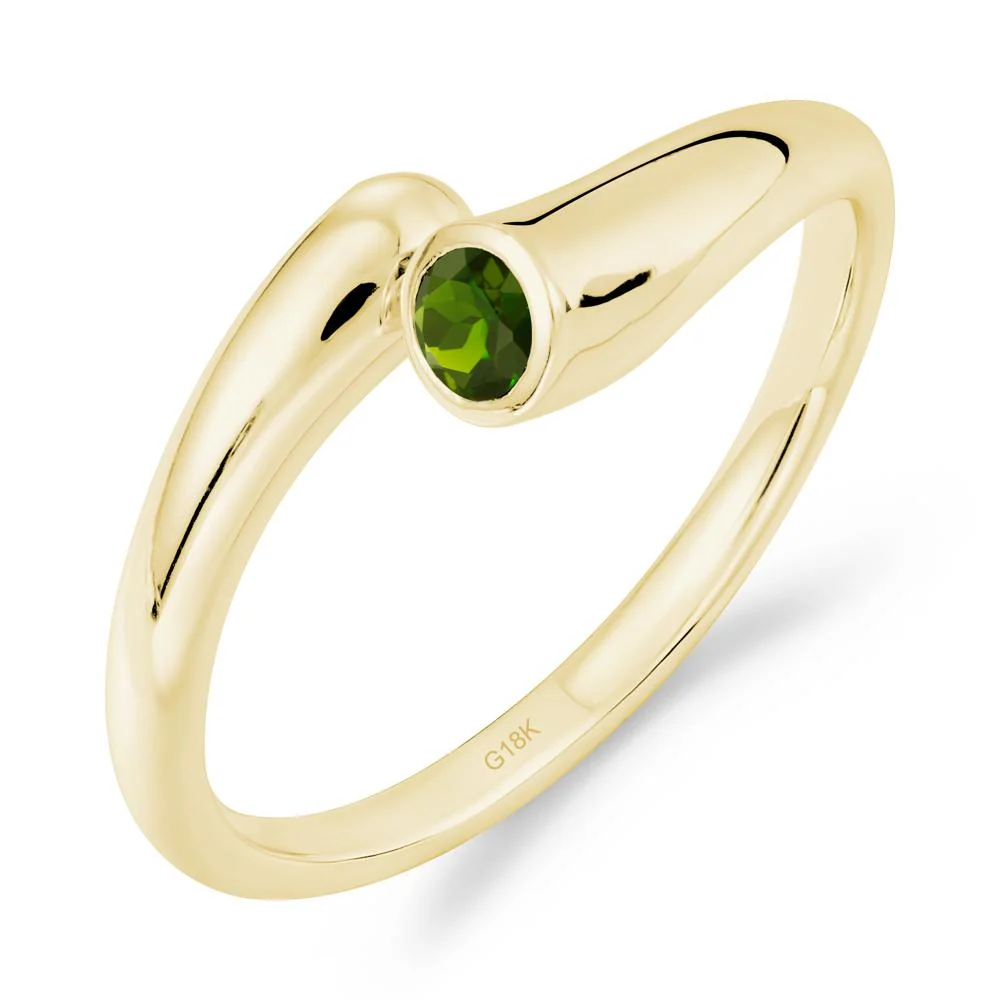 Minimalist Bypass Diopside Ring - Image 7