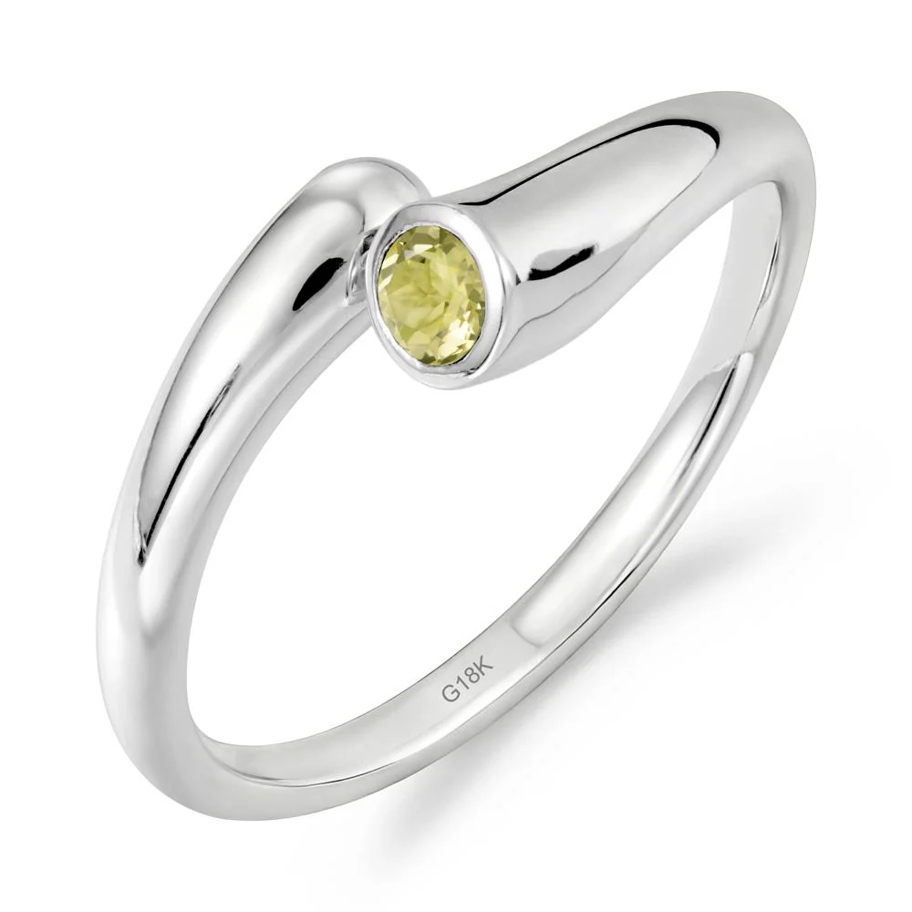 Minimalist Bypass Lemon Quartz Ring - Image 5