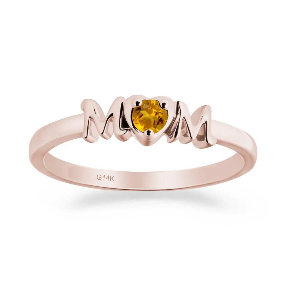 Minimalist Citrine Mother's Day Ring