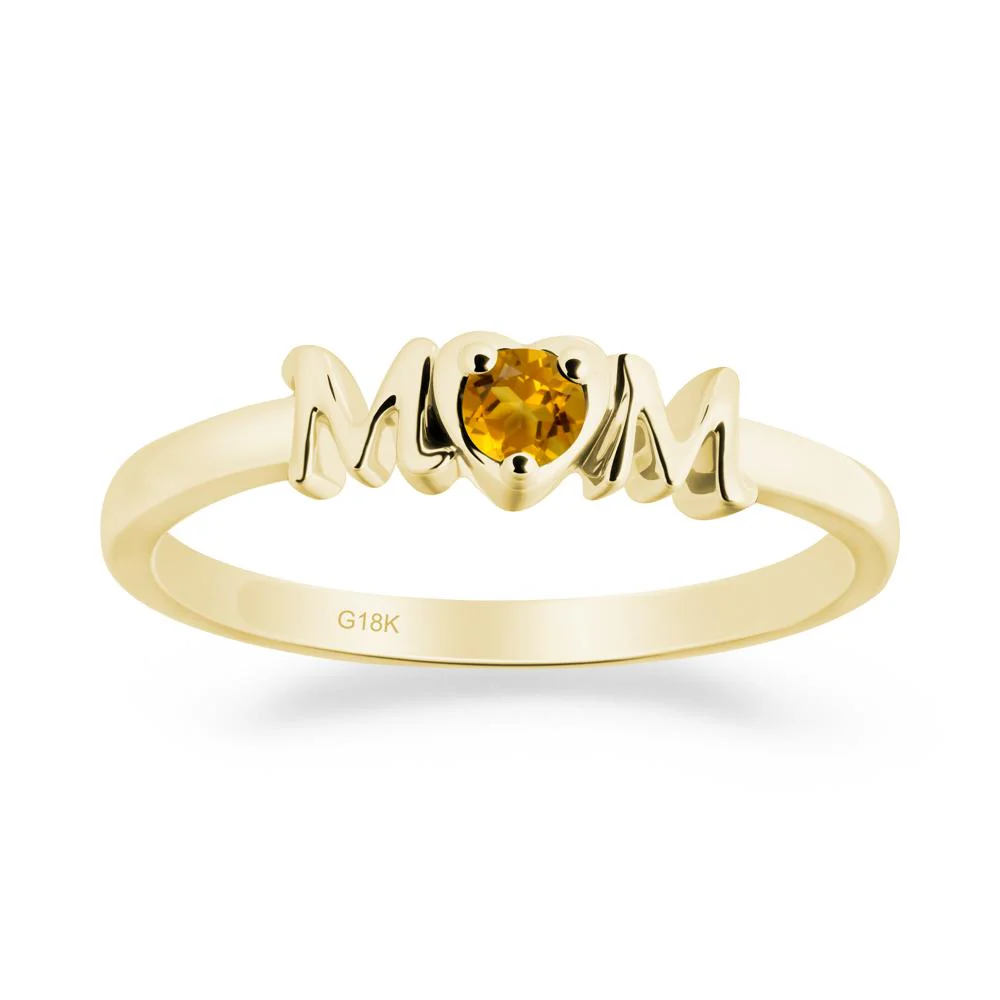 Minimalist Citrine Mother's Day Ring - Image 6