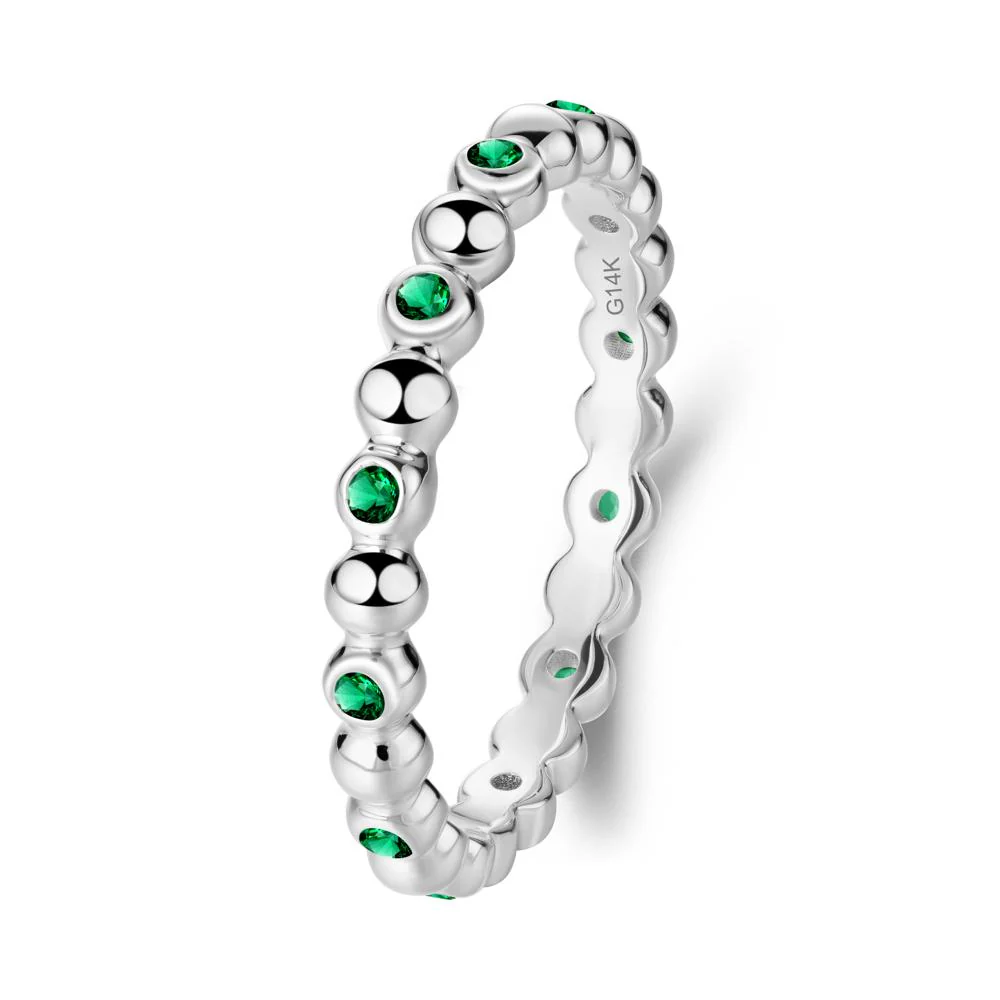 Minimalist Emerald Wedding Ring