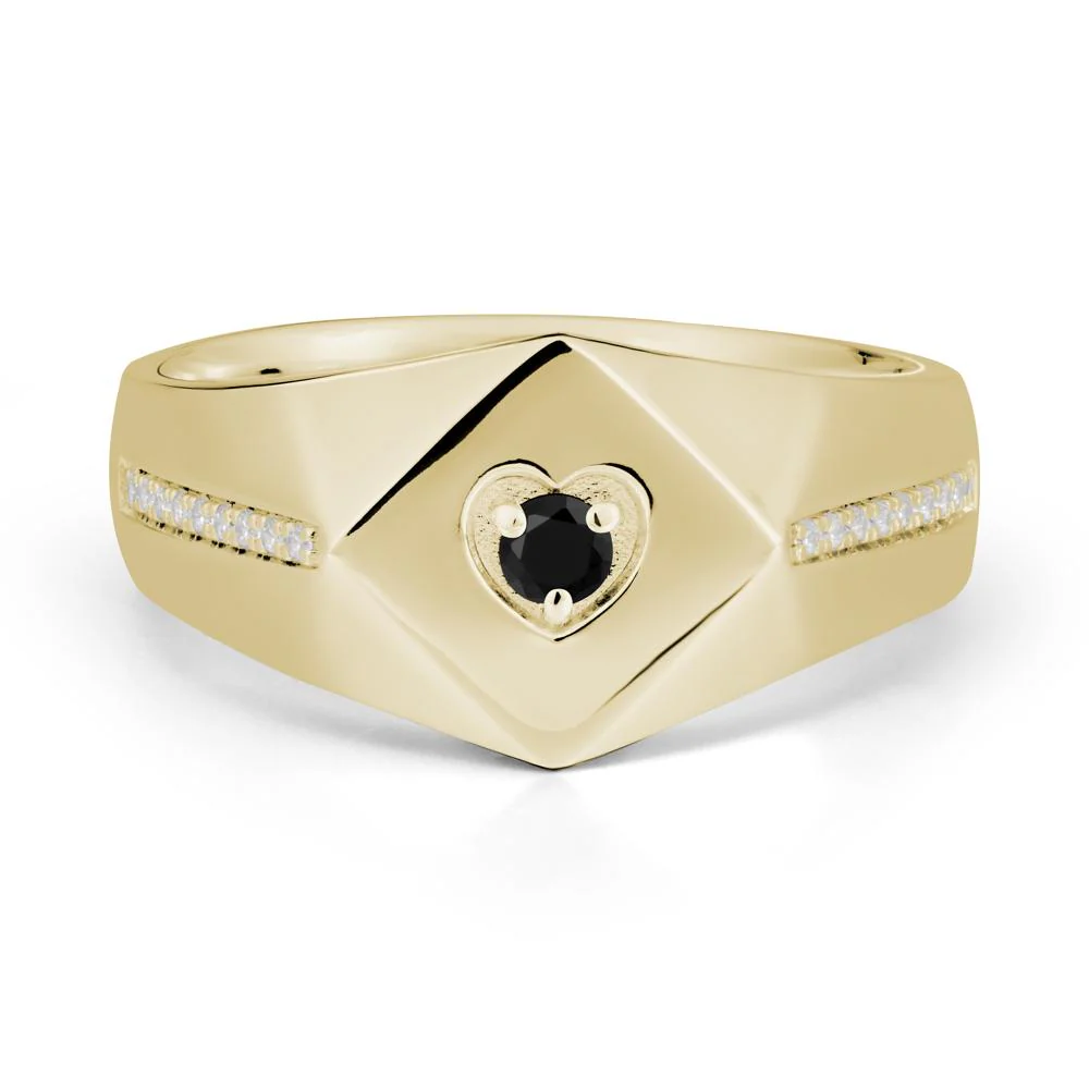 Minimalist Men Black Spinel Ring - Image 4