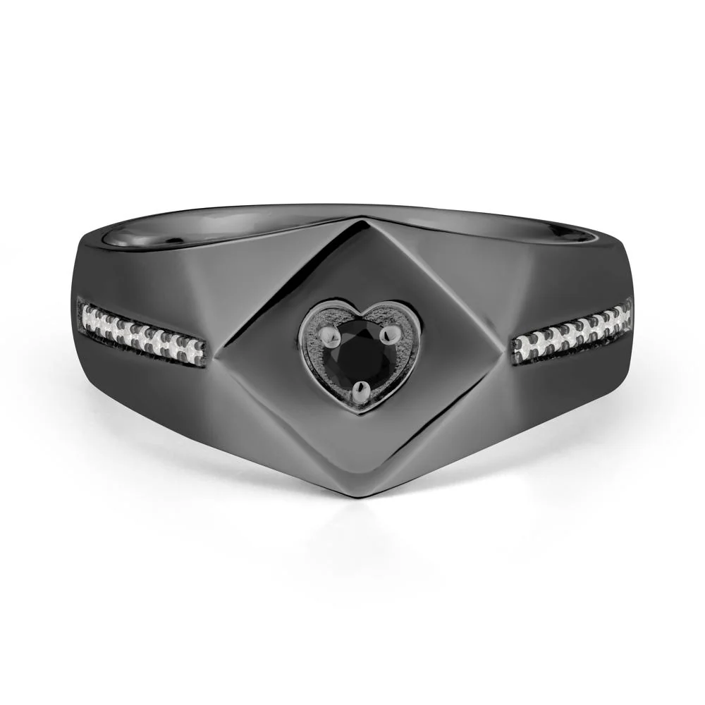 Minimalist Men Black Spinel Ring - Image 8
