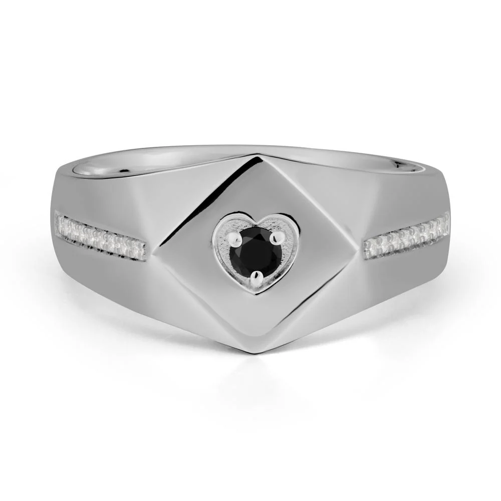 Minimalist Men Black Spinel Ring - Image 9