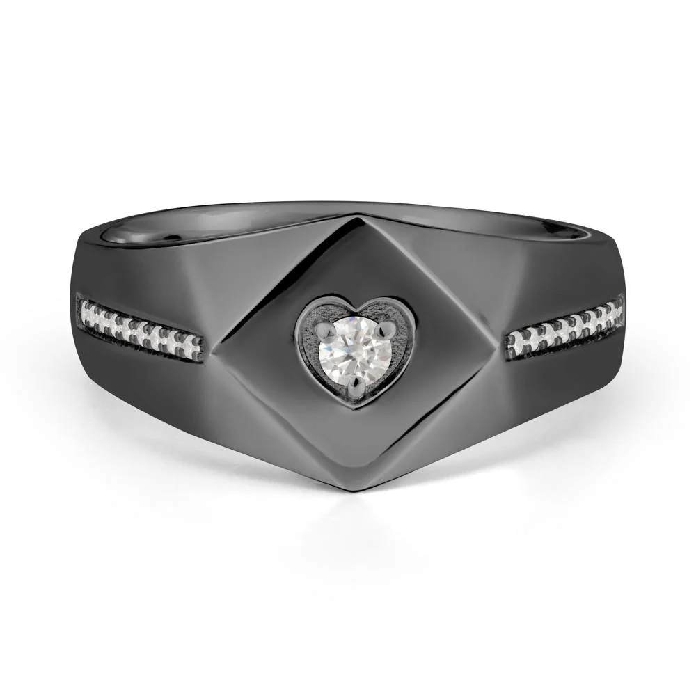 Minimalist Men Moissanite Ring - Image 8