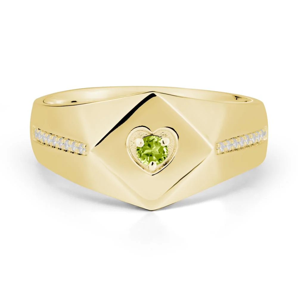 Minimalist Men Peridot Ring - Image 7