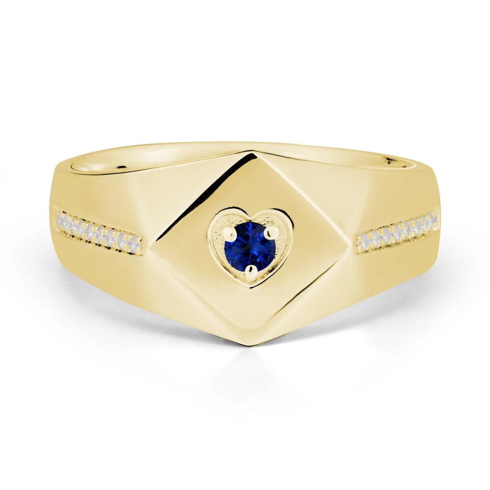 Minimalist Men Sapphire Ring - Image 7