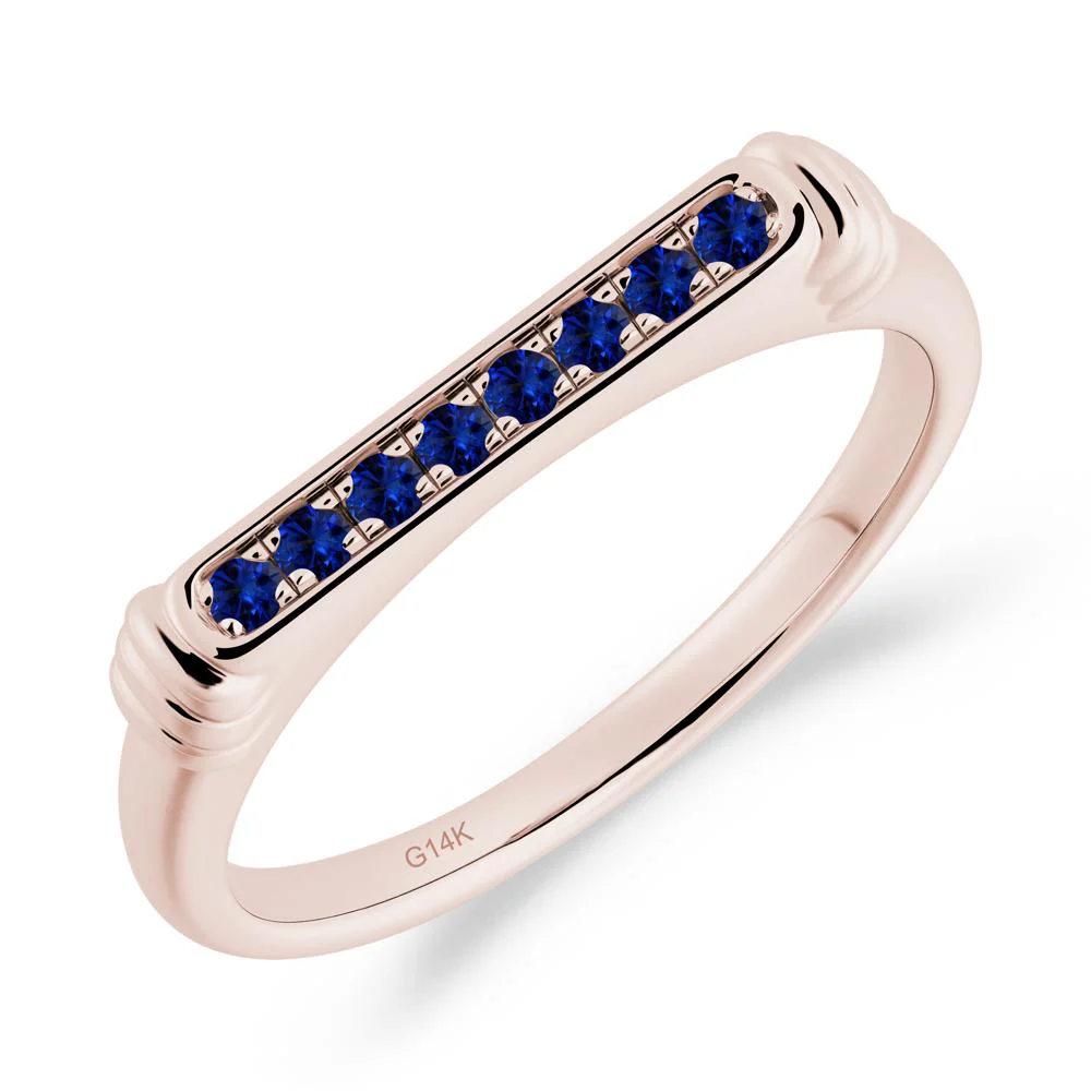 Minimalist Micro Pave Sapphire Stacking Ring
