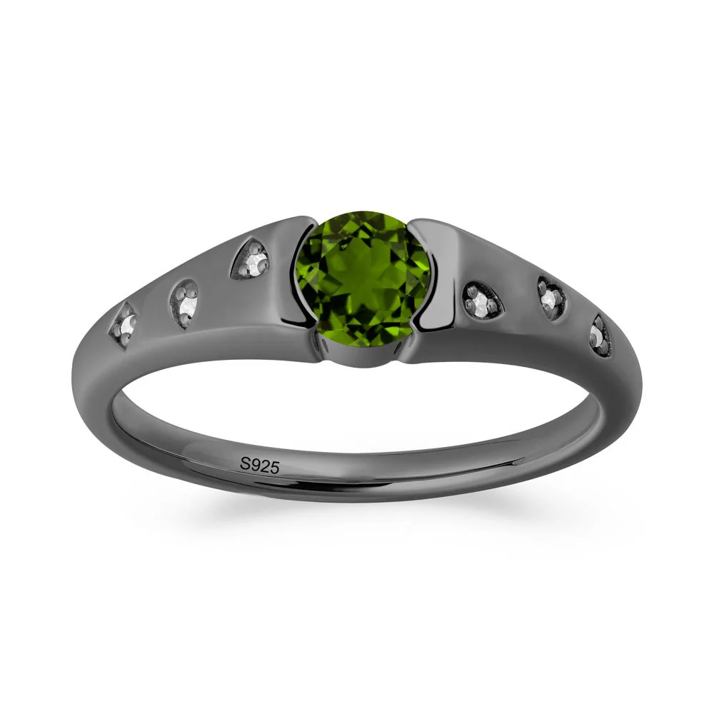 Minimalist Round Diopside Promise Ring - Image 8