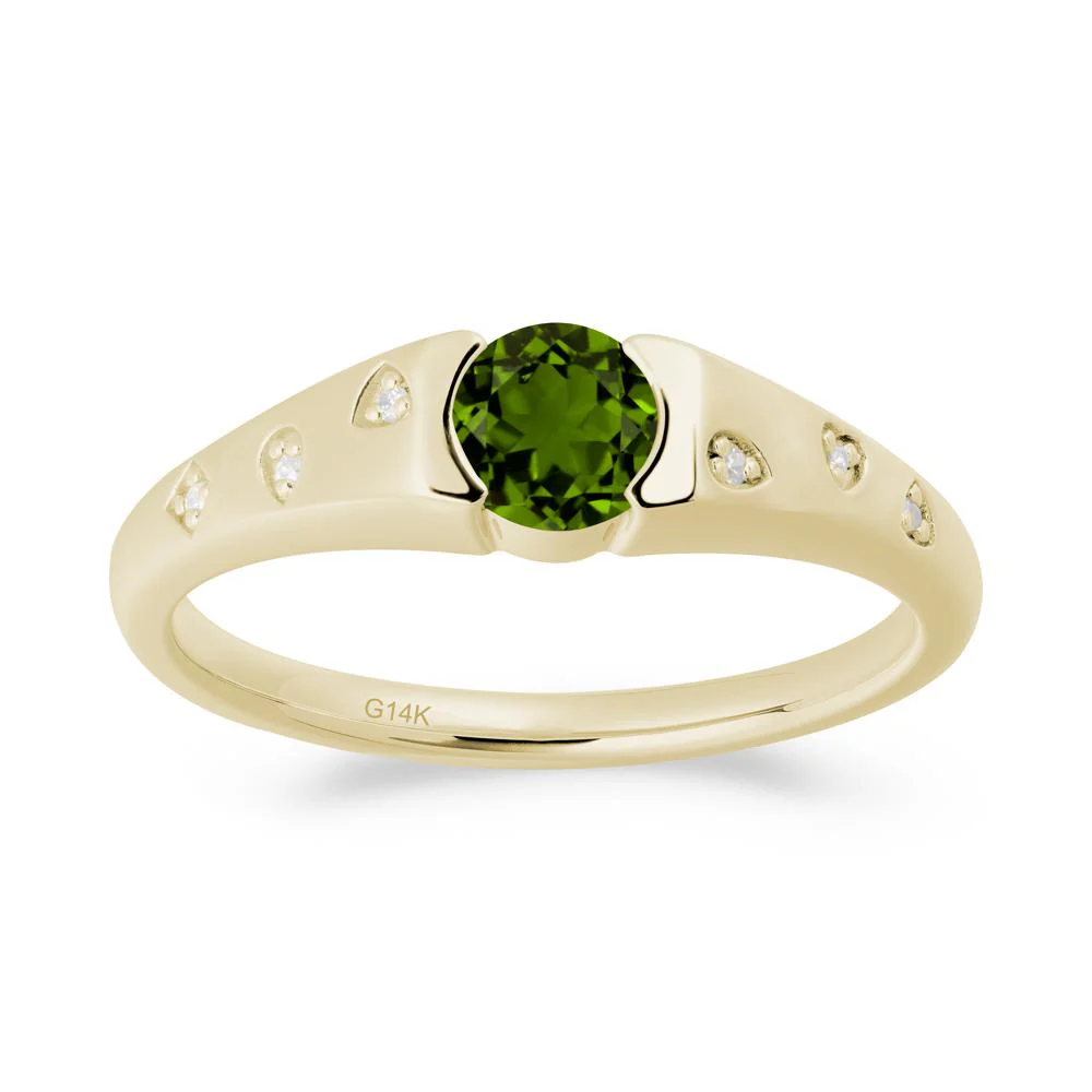 Minimalist Round Diopside Promise Ring - Image 9