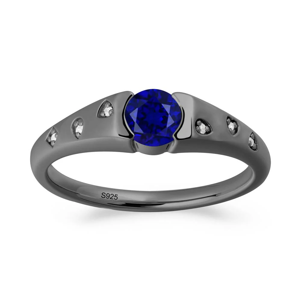 Minimalist Round Sapphire Promise Ring - Image 9