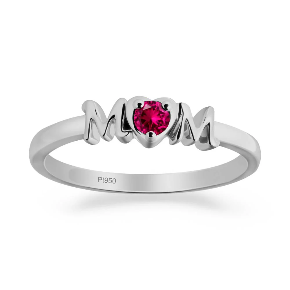 Minimalist Ruby Mother's Day Ring - Image 5