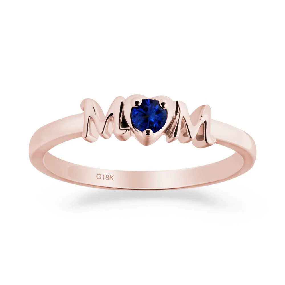 Minimalist Sapphire Mother's Day Ring - Image 5