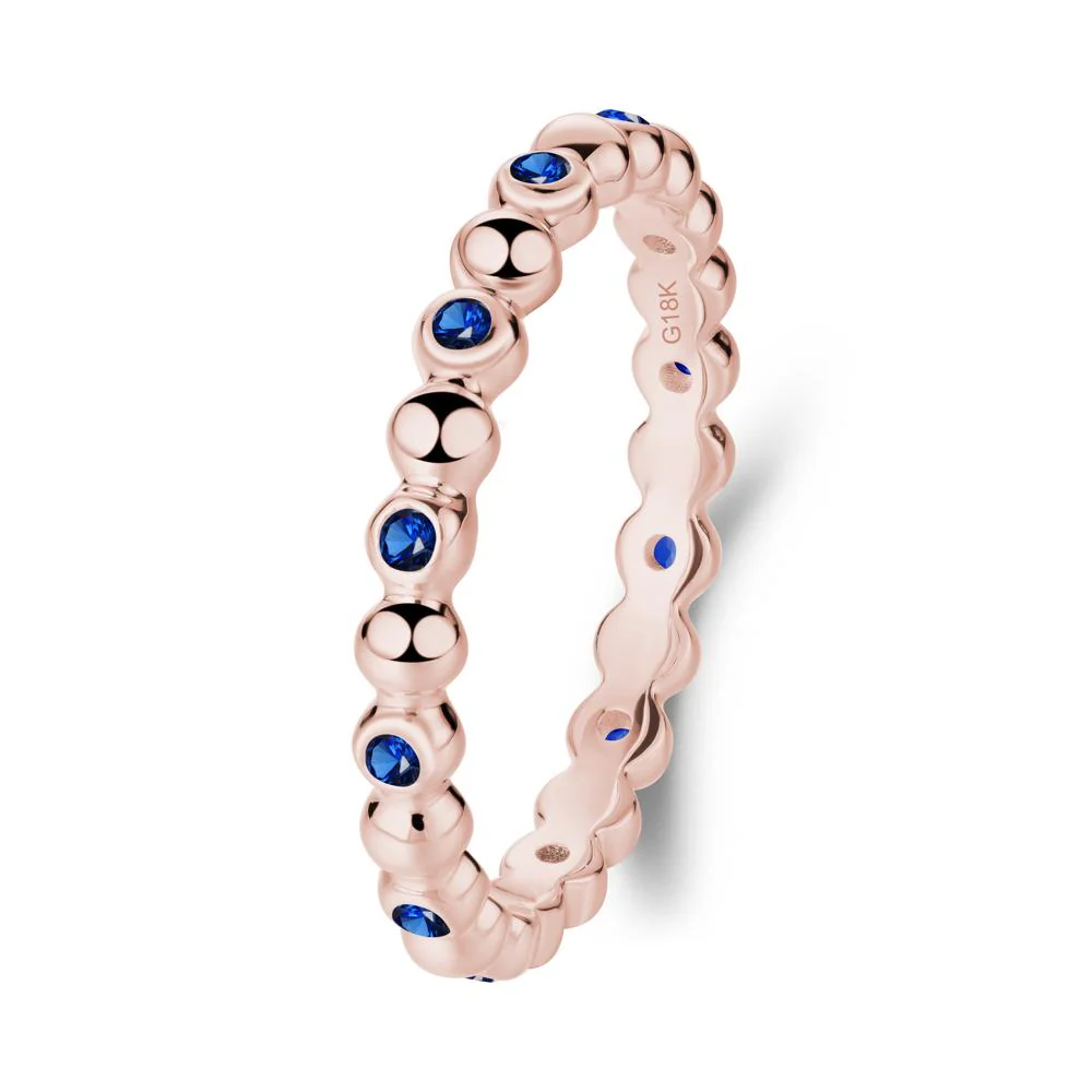 Minimalist Sapphire Wedding Ring - Image 4