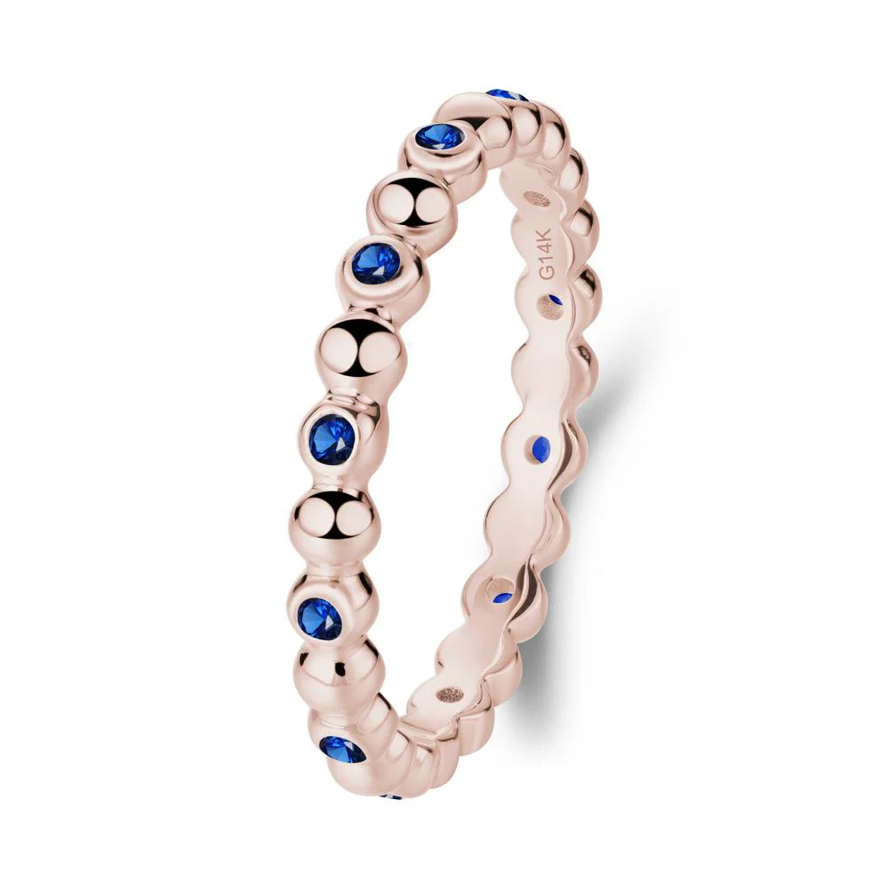 Minimalist Sapphire Wedding Ring - Image 6