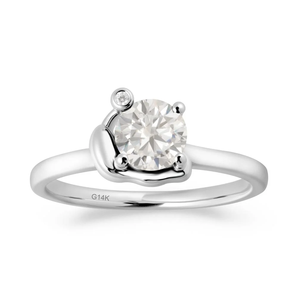 Minimalist Snail Inspired Cubic Zirconia Ring