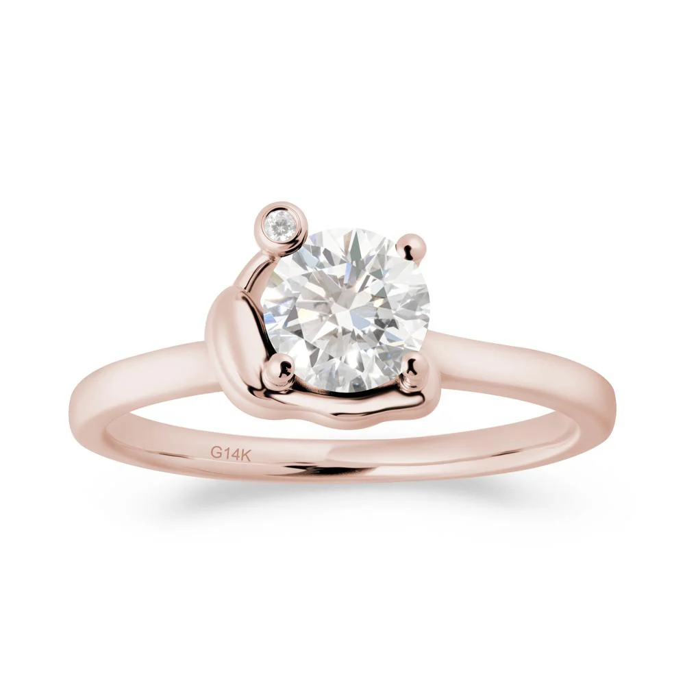 Minimalist Snail Inspired Diamond Ring - Image 6
