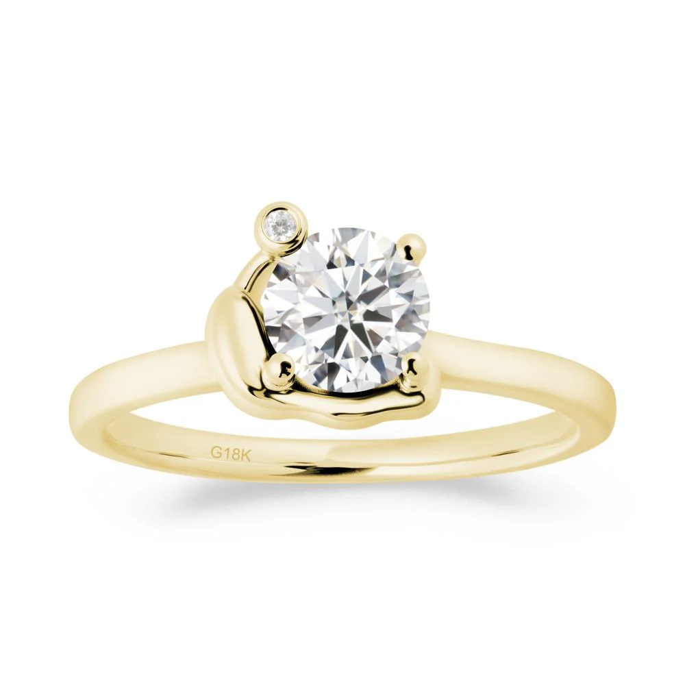 Minimalist Snail Inspired Moissanite Ring - Image 5