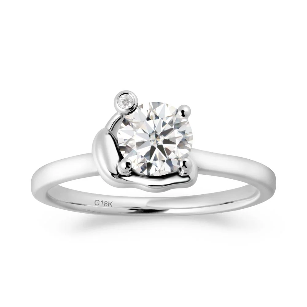 Minimalist Snail Inspired Moissanite Ring - Image 7