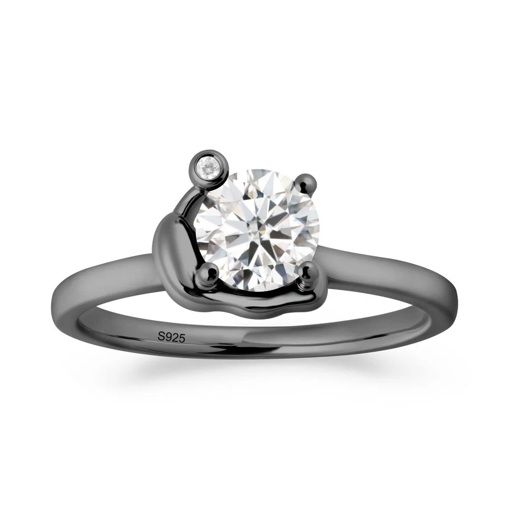 Minimalist Snail Inspired Moissanite Ring - Image 8