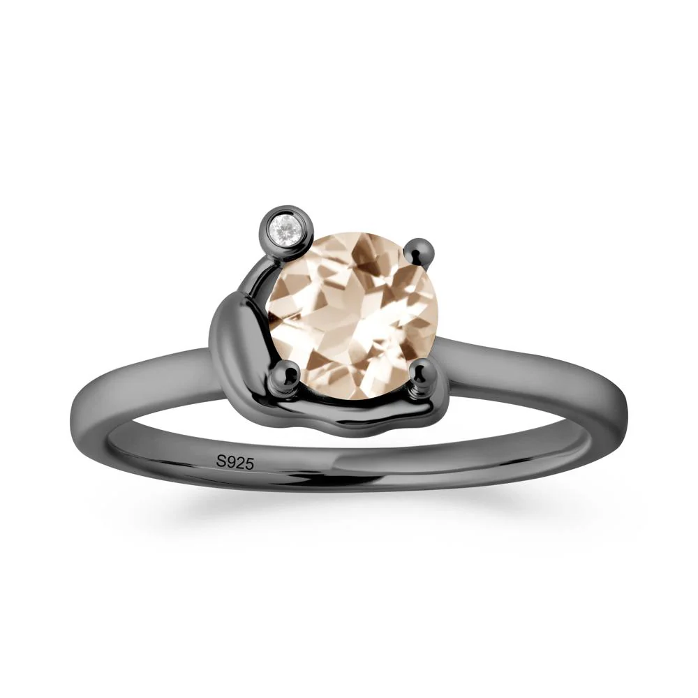 Minimalist Snail Inspired Morganite Ring - Image 2