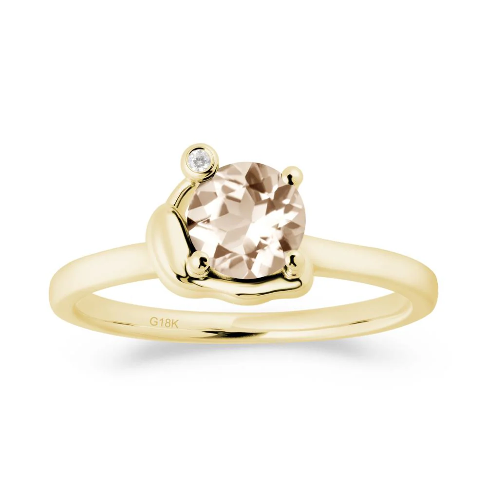 Minimalist Snail Inspired Morganite Ring - Image 7