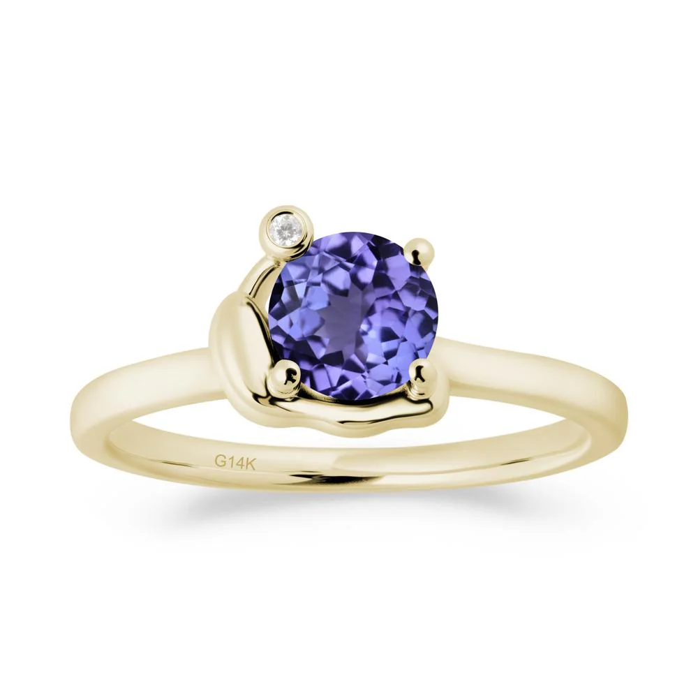 Minimalist Snail Inspired Tanzanite Ring - Image 2