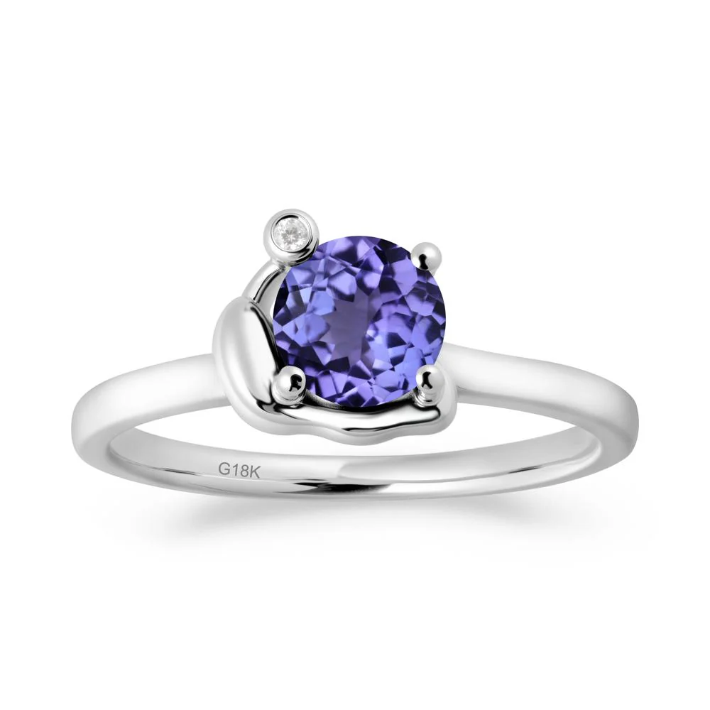 Minimalist Snail Inspired Tanzanite Ring - Image 4