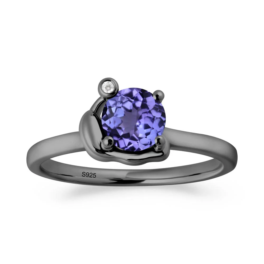 Minimalist Snail Inspired Tanzanite Ring - Image 7