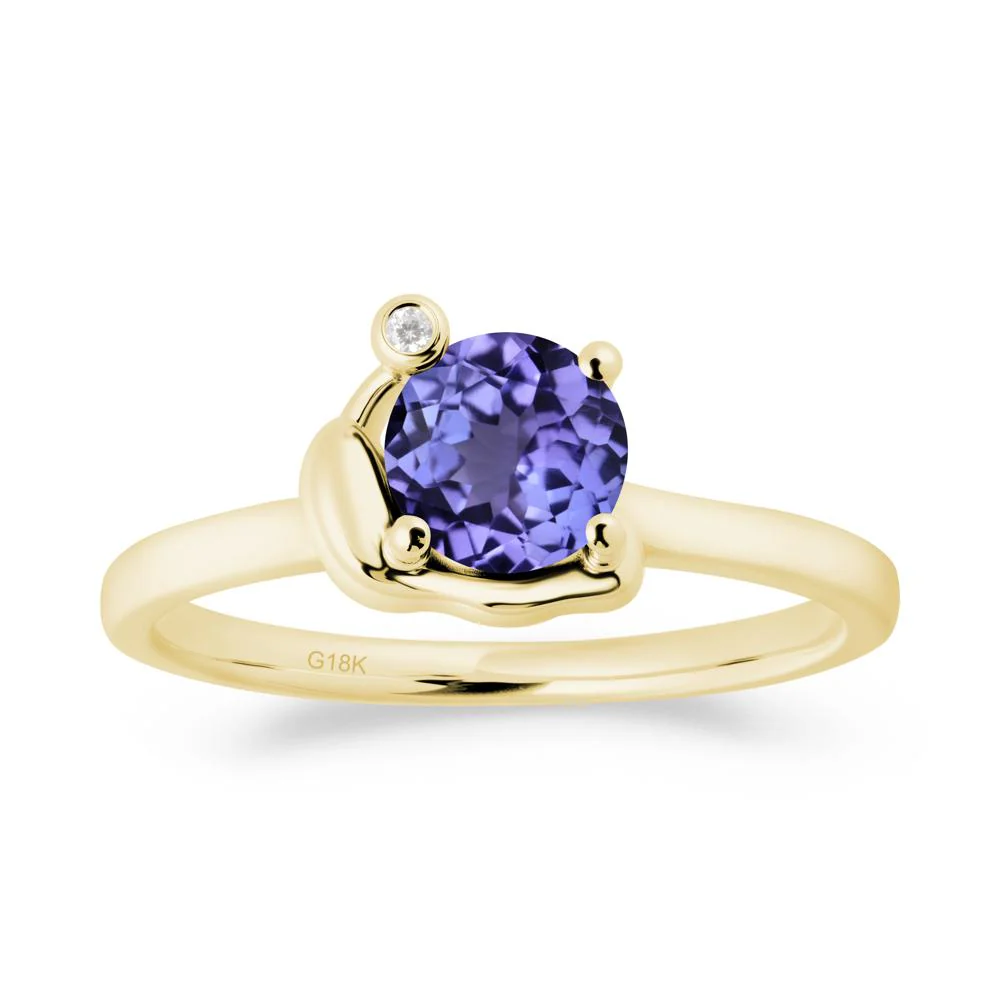 Minimalist Snail Inspired Tanzanite Ring - Image 9