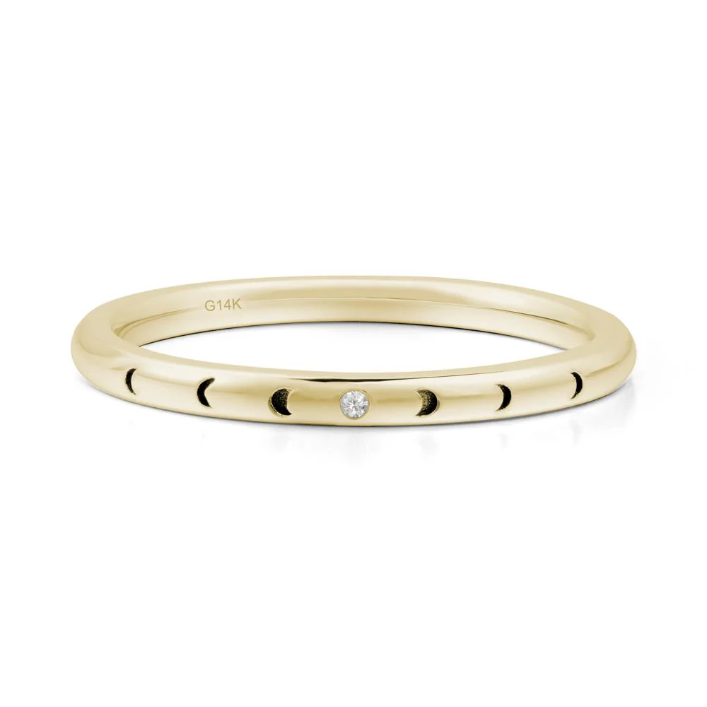 Minimalist Stackable Diamond Wedding Ring - Image 5
