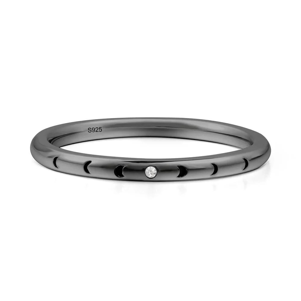Minimalist Stackable Diamond Wedding Ring - Image 7