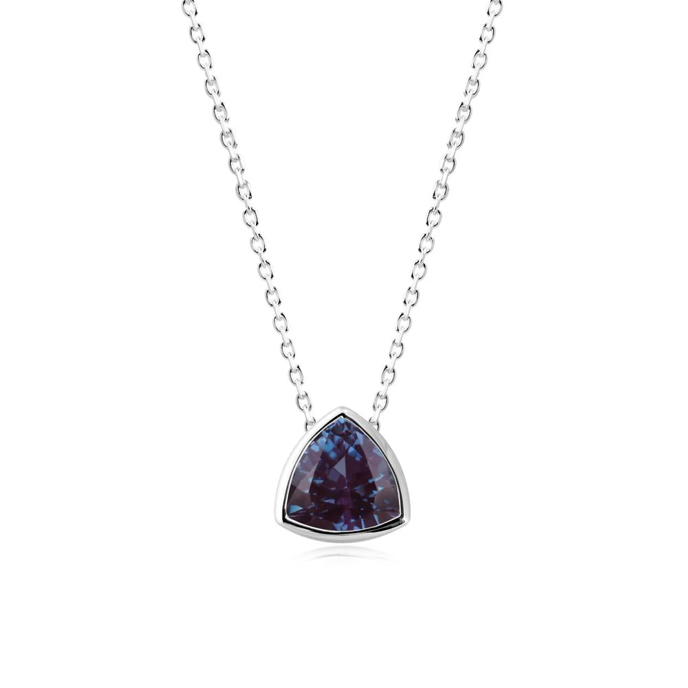 Minimalist Trillion-Cut Alexandrite Necklace