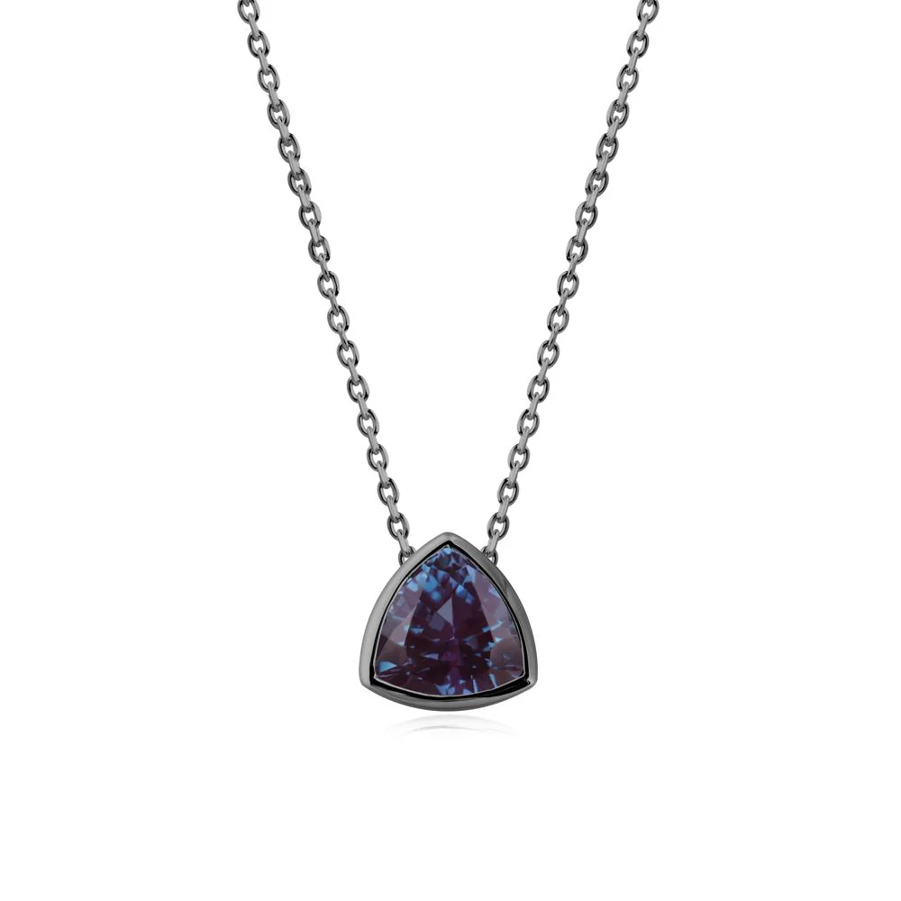 Minimalist Trillion-Cut Alexandrite Necklace - Image 6
