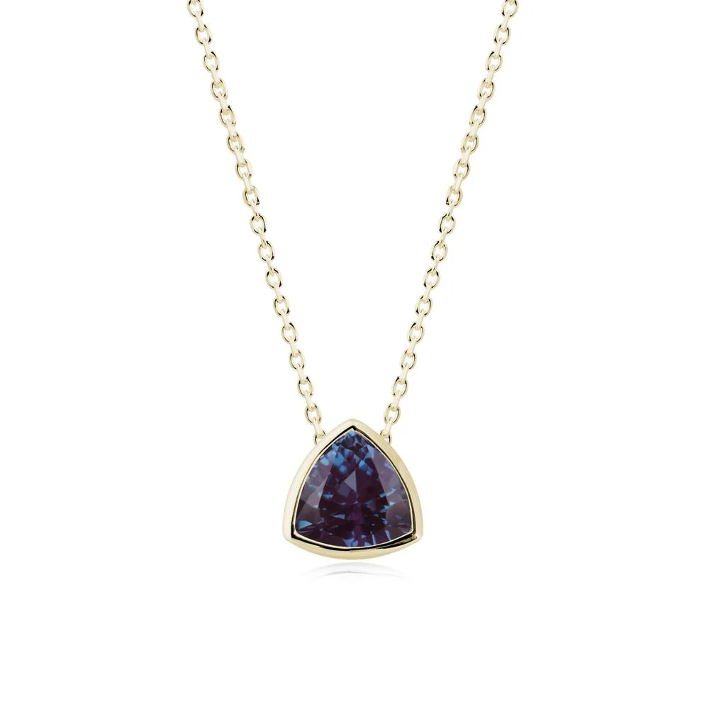 Minimalist Trillion-Cut Alexandrite Necklace - Image 8