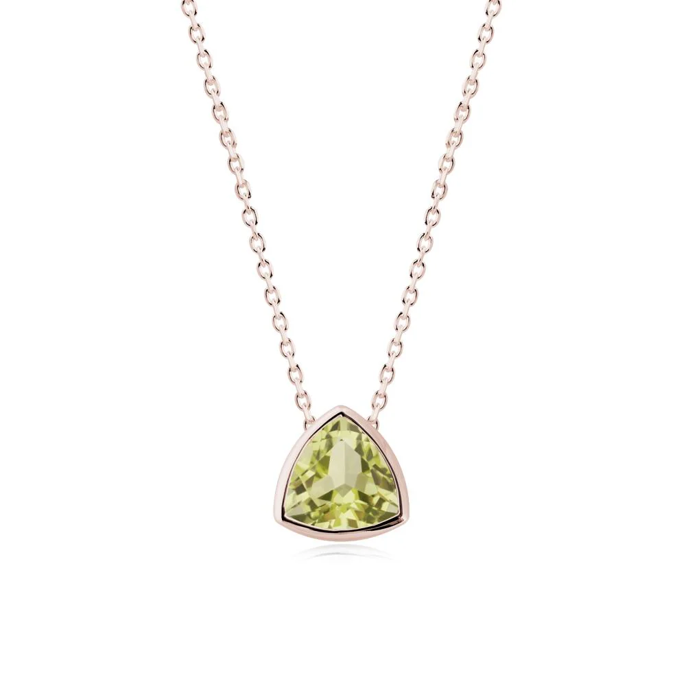 Minimalist Trillion-Cut Lemon Quartz Necklace - Image 6
