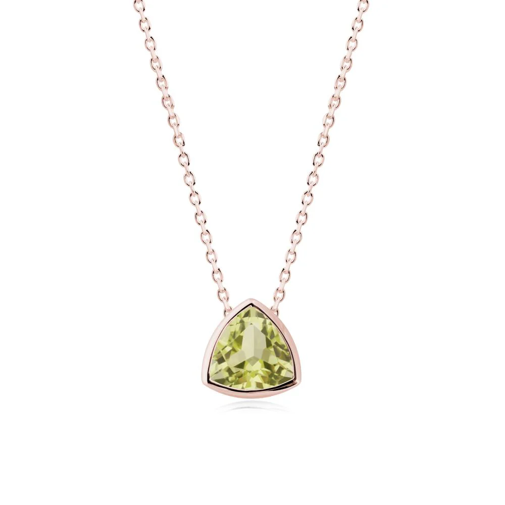Minimalist Trillion-Cut Lemon Quartz Necklace - Image 7