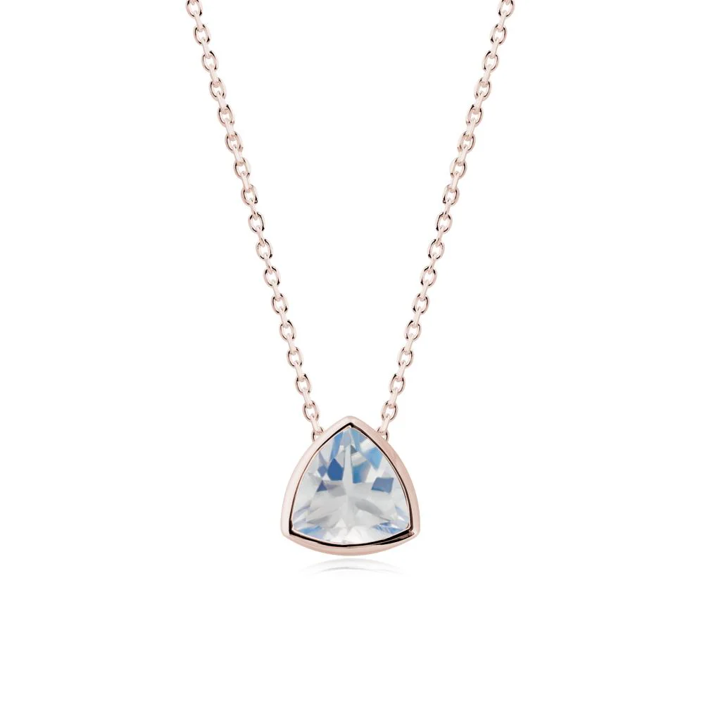 Minimalist Trillion-Cut Moonstone Necklace - Image 3