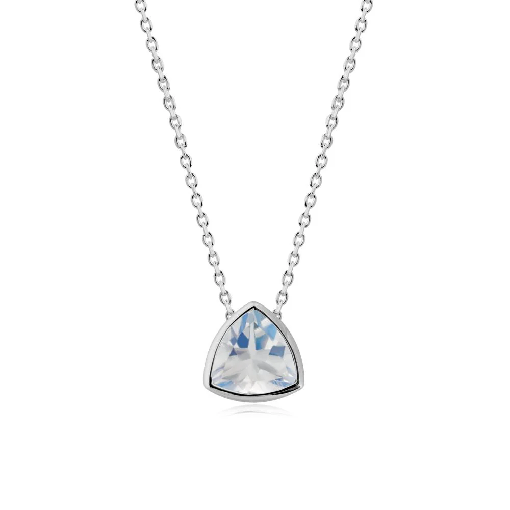 Minimalist Trillion-Cut Moonstone Necklace - Image 4