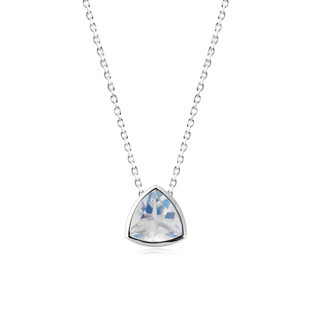 Minimalist Trillion-Cut Moonstone Necklace - Image 8