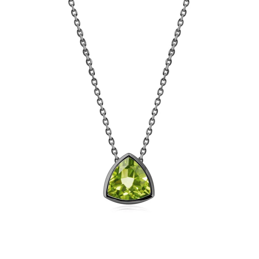 Minimalist Trillion-Cut Peridot Necklace - Image 5