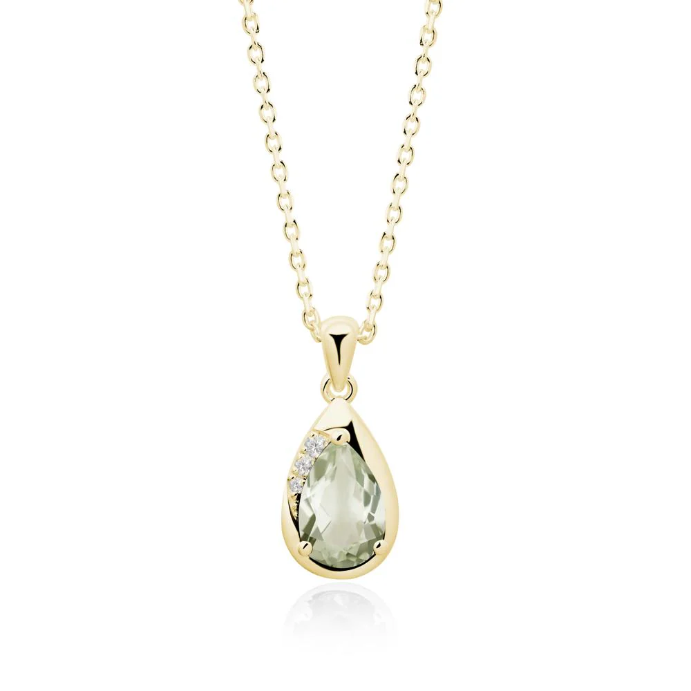 Modernist Pear Shaped Green Amethyst Necklace - Image 8