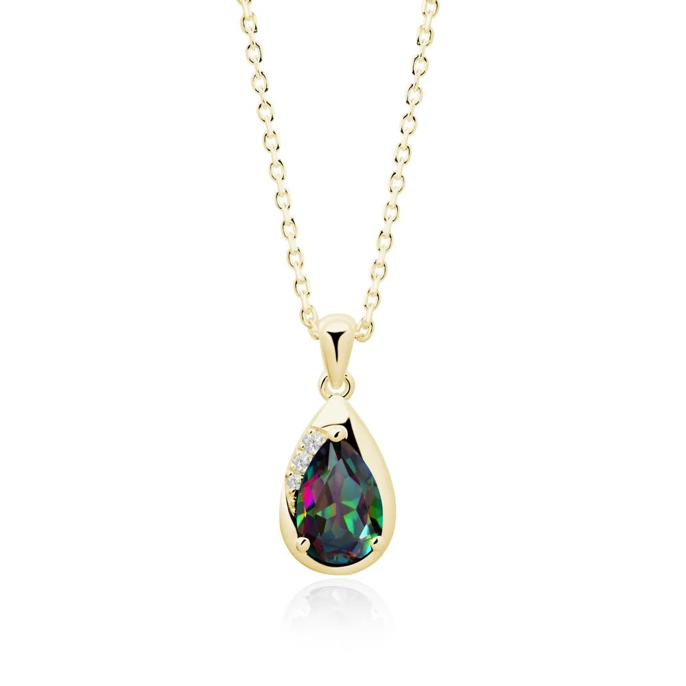 Modernist Pear Shaped Mystic Topaz Necklace - Image 3