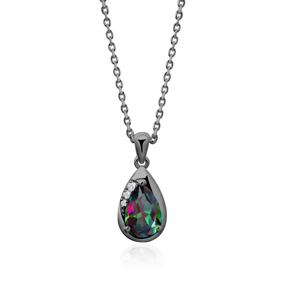 Modernist Pear Shaped Mystic Topaz Necklace - Image 4