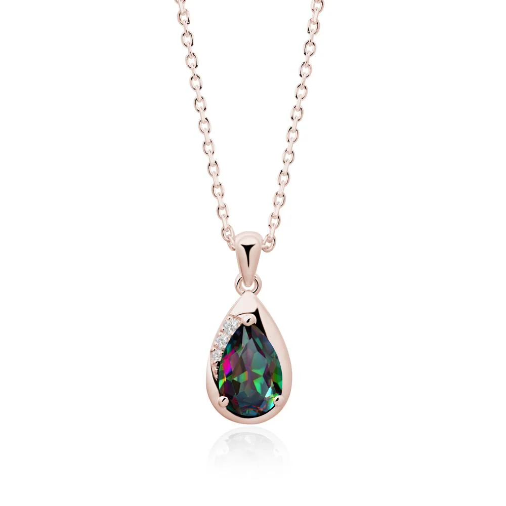 Modernist Pear Shaped Mystic Topaz Necklace - Image 5