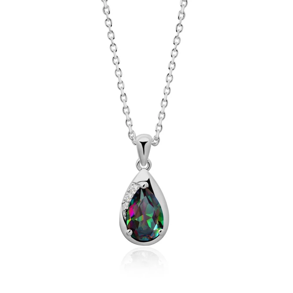 Modernist Pear Shaped Mystic Topaz Necklace - Image 6