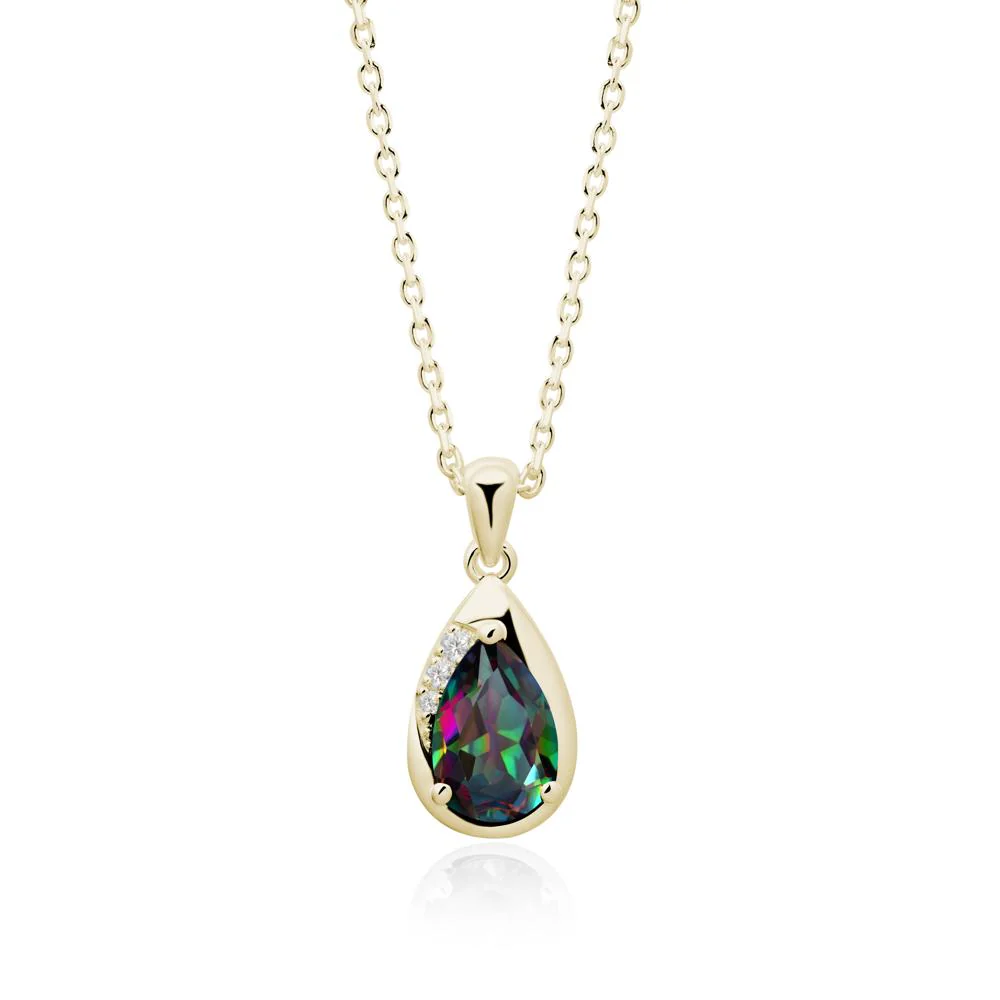 Modernist Pear Shaped Mystic Topaz Necklace - Image 8