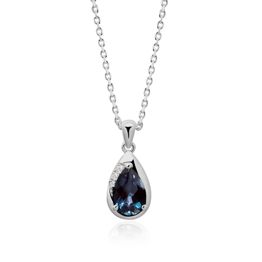 Modernist Teardrop Alexandrite Pendant - Image 6