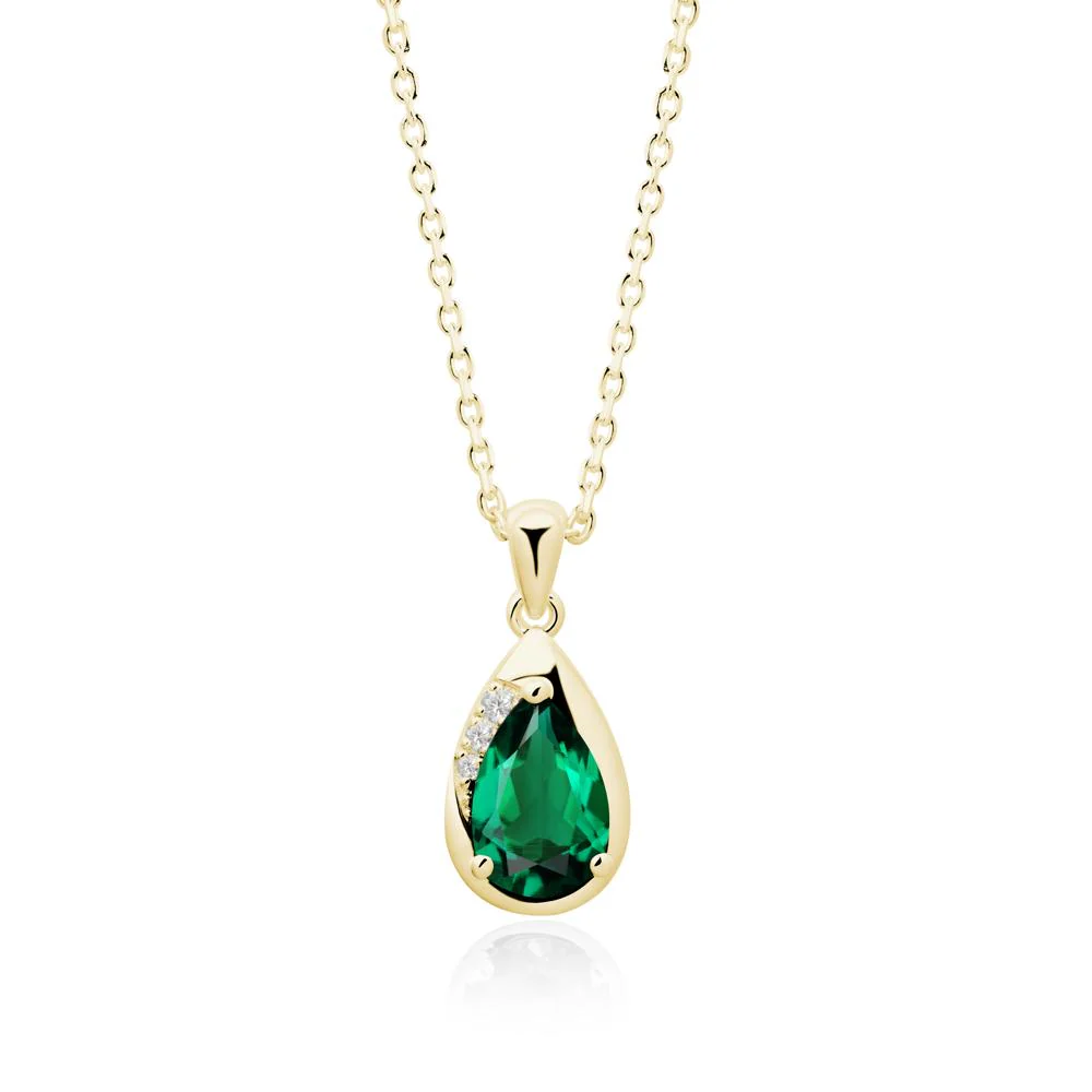 Modernist Teardrop Emerald Necklace - Image 4