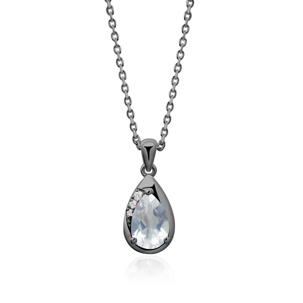 Modernist Teardrop Moonstone Necklace - Image 6